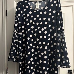 Polka Dot dress, navy blue
